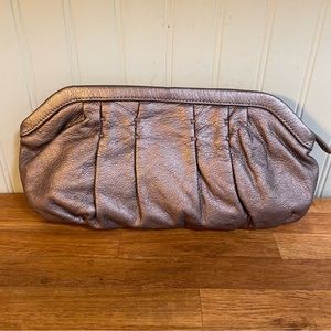 Gap Metallic Leather Clutch